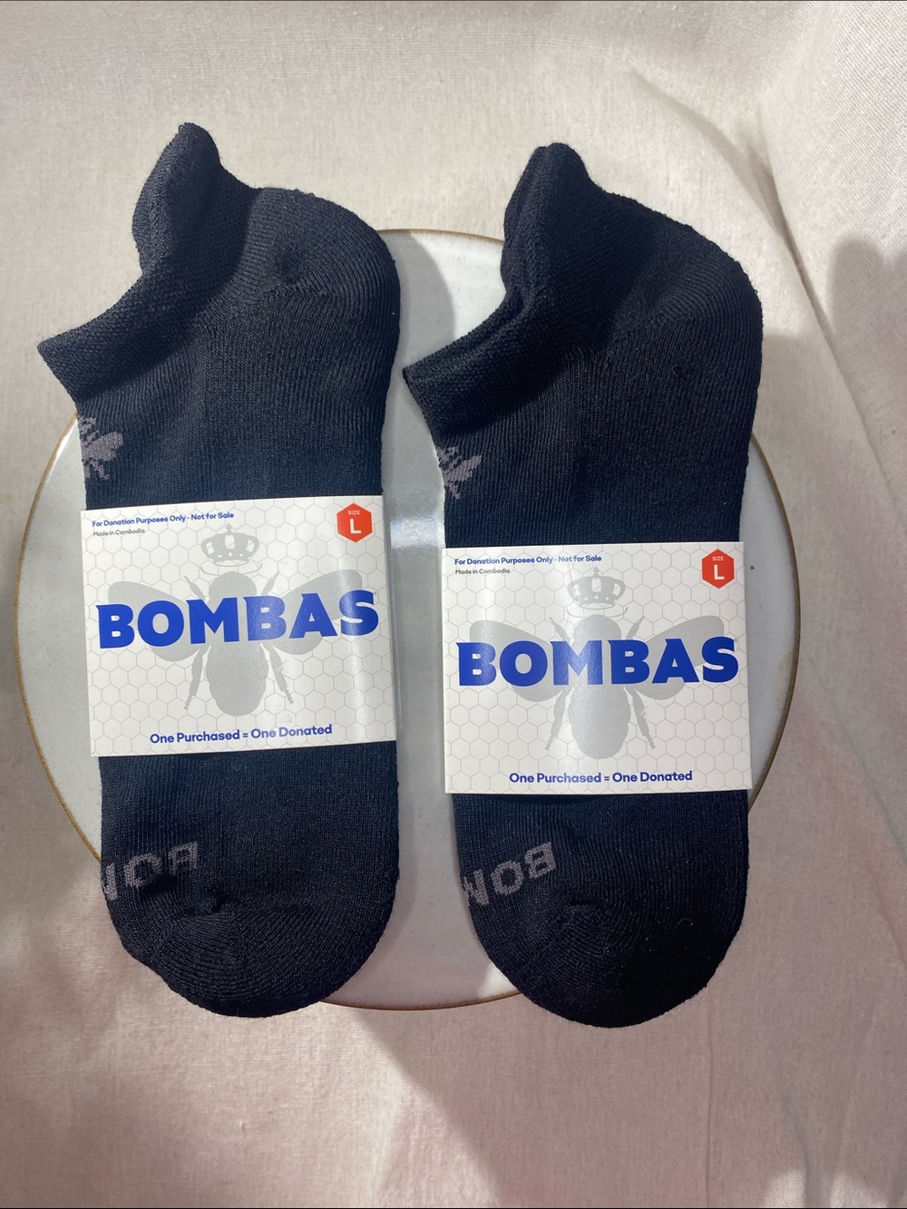 Bombas Men’s or Women’s No-Show Socks - Black (2-Pack)